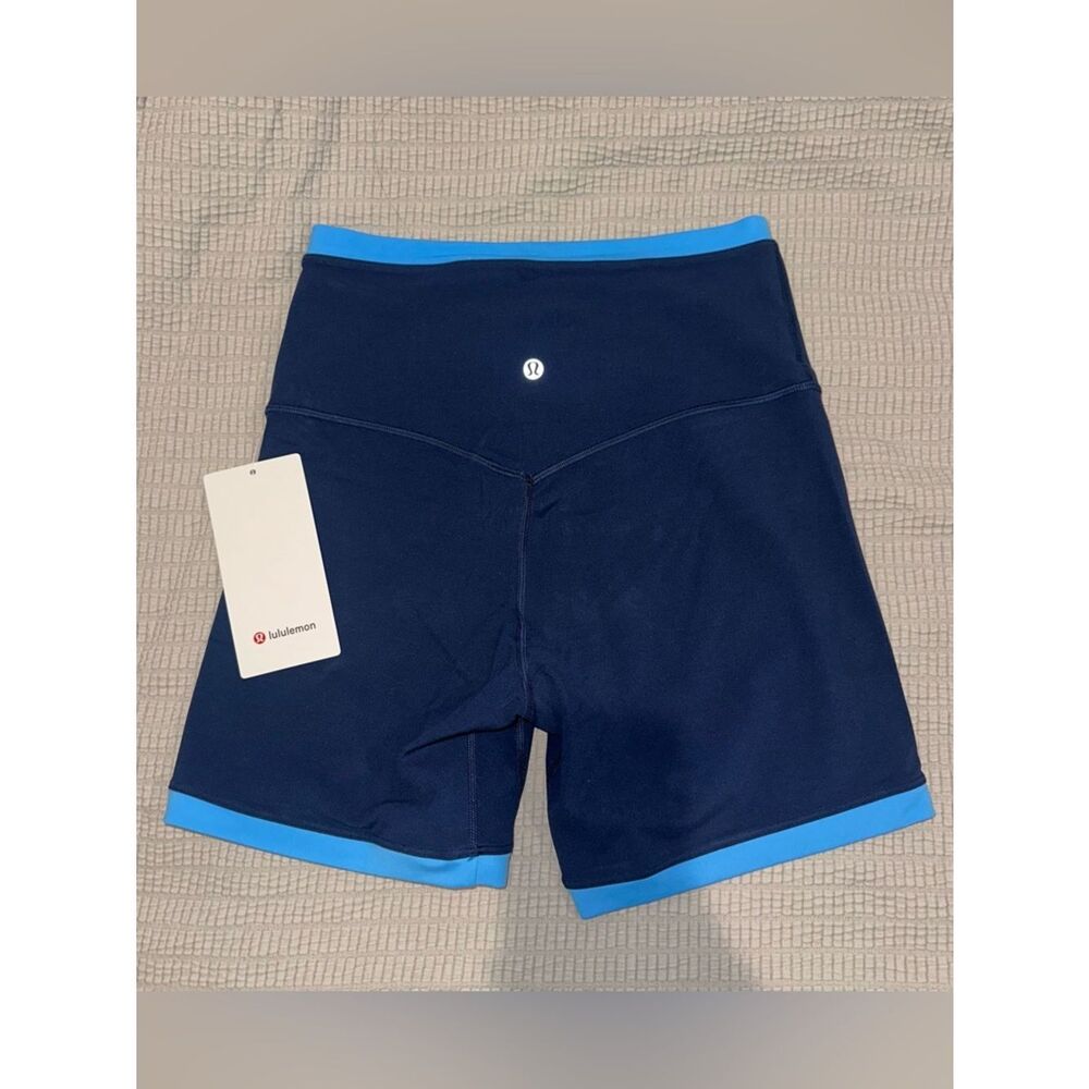 NWT 10 Align Super High Rise SHR Yoga Biker Short 6" *Trim - lululemon Club Blue